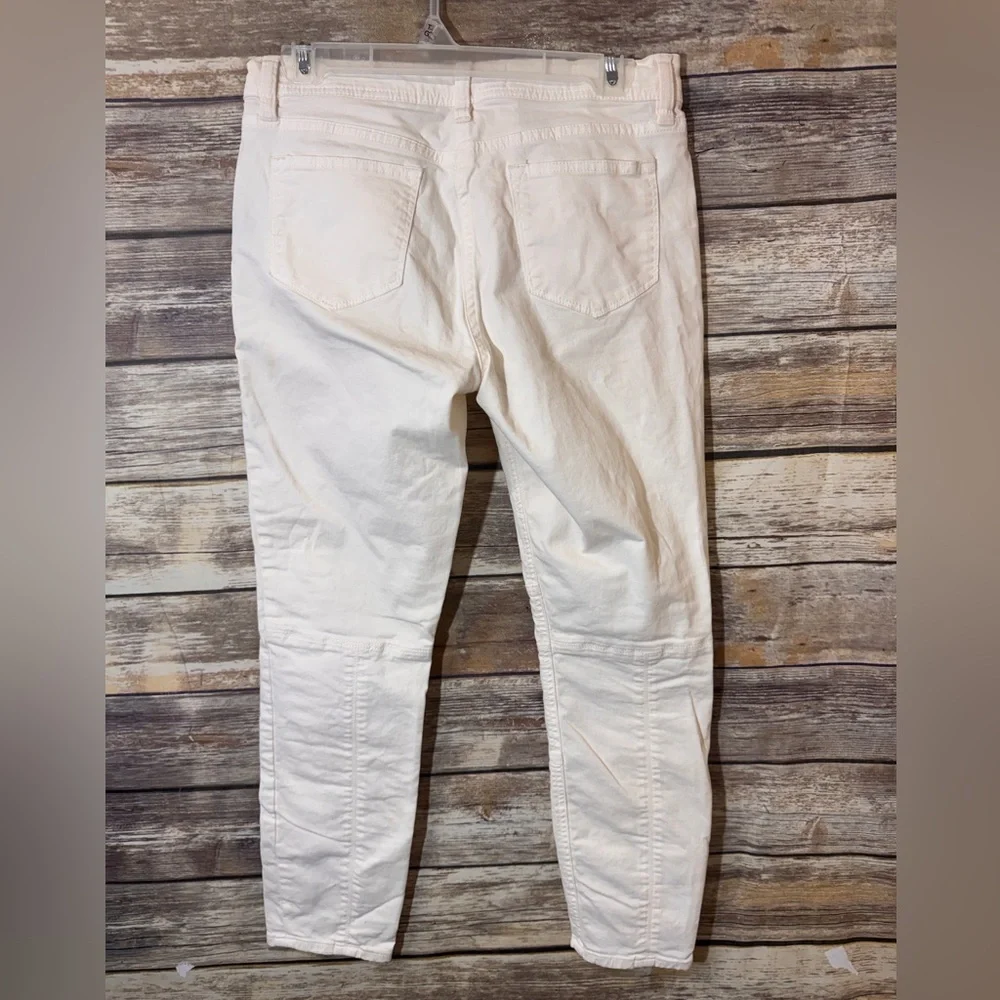 J. CREW‎ 09616 Seamed Motorcycle Zipper Ankle Pants Jeans Moto Zip Core Slim 27